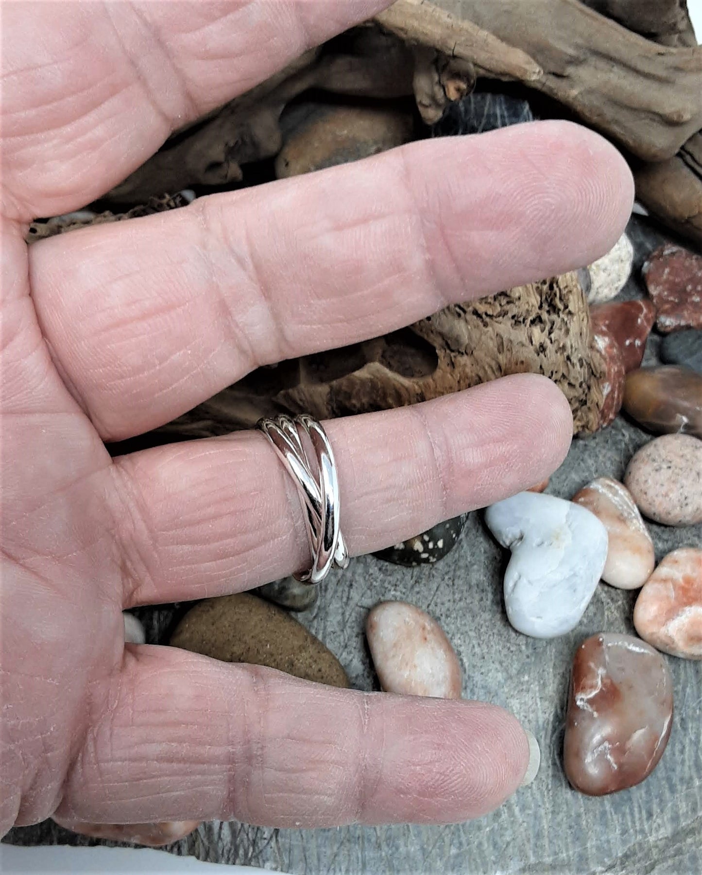 3 band rolling ring (Russian Wedding Ring)