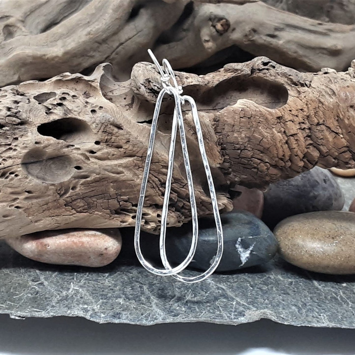Sterling Silver Teardrop Hoops