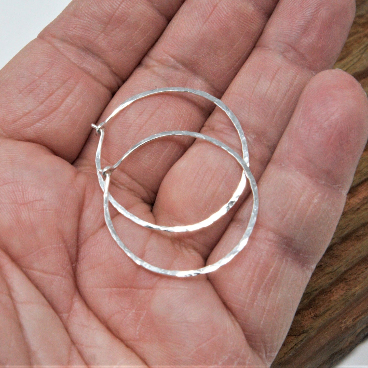 Sterling Silver 1 inch Endless Hoop Earrings