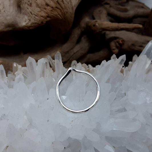 12 gauge forged sterling silver single twist ring