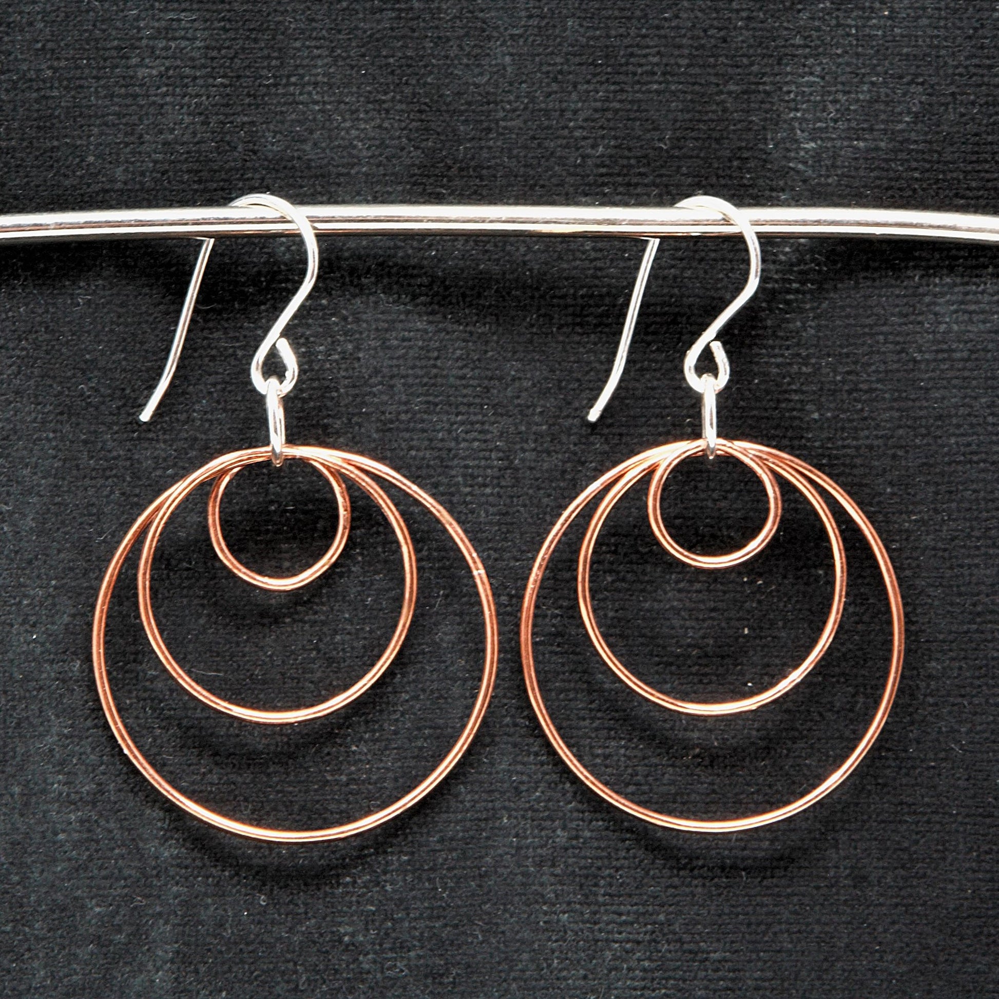 Copper Multiple Hoop Earrings