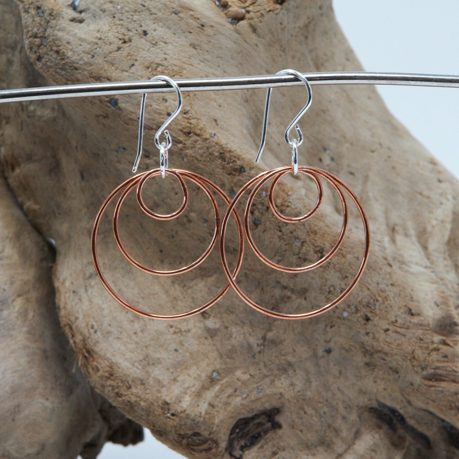 Copper Multiple Hoop Earrings