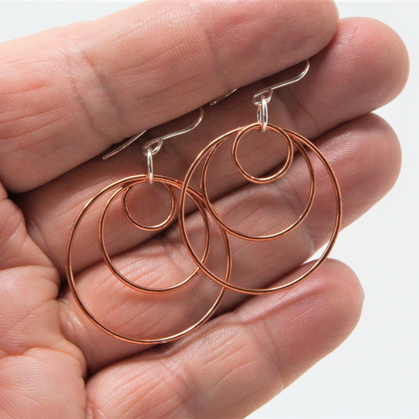 Copper Multiple Hoop Earrings