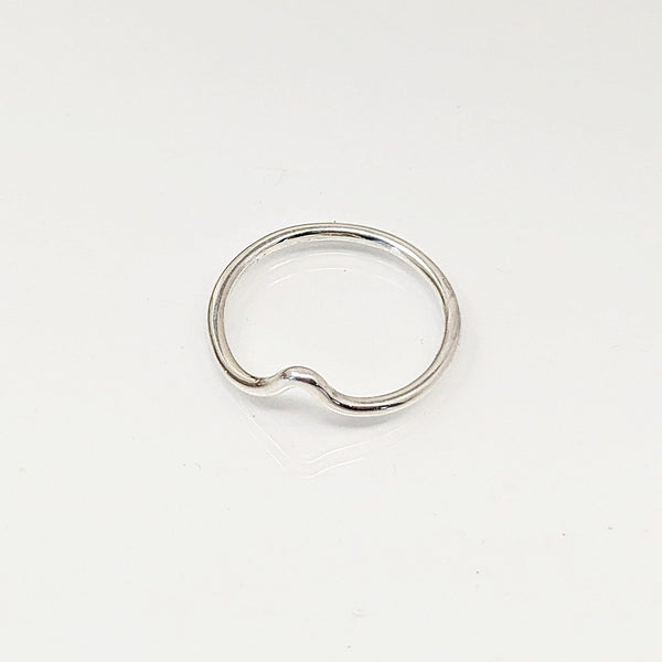 Forged Sterling Silver stacking V ring