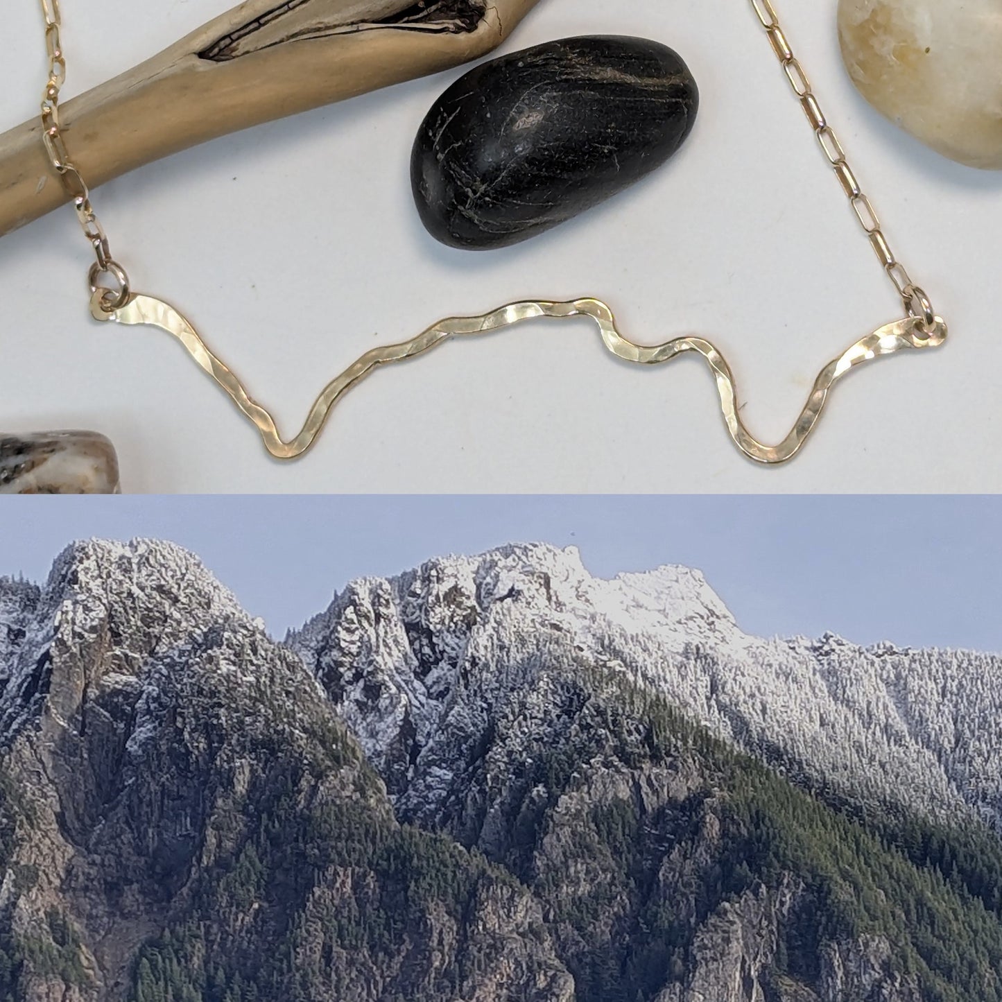 Mount Si Mountain Necklace in 14 karat gold-filled