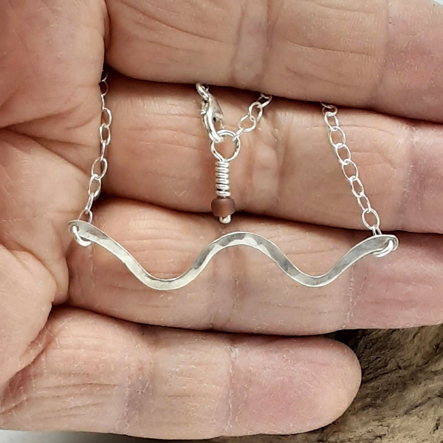 Sterling Silver Wave Necklace