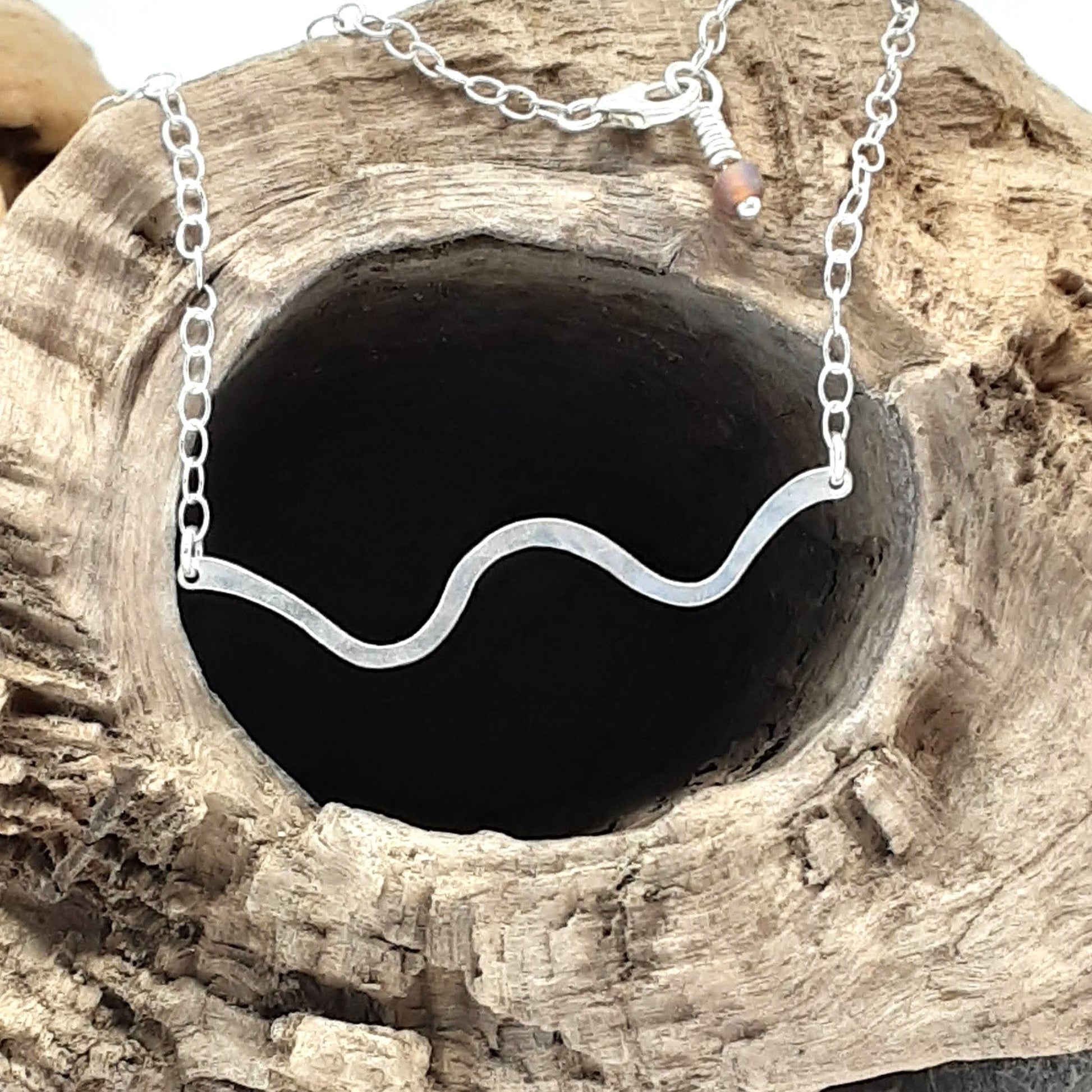 Sterling Silver Wave Necklace