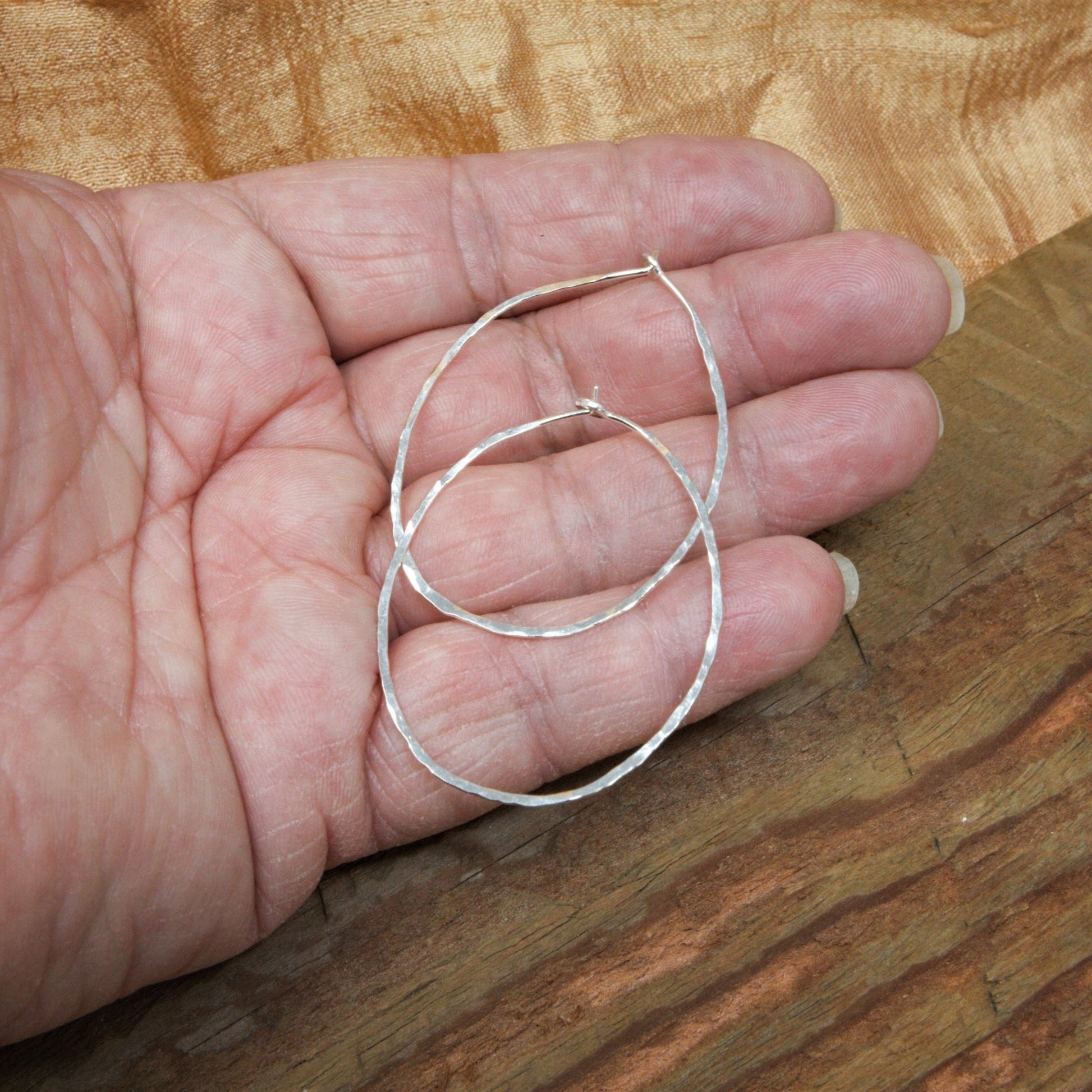 2 inch sterling silver hoops