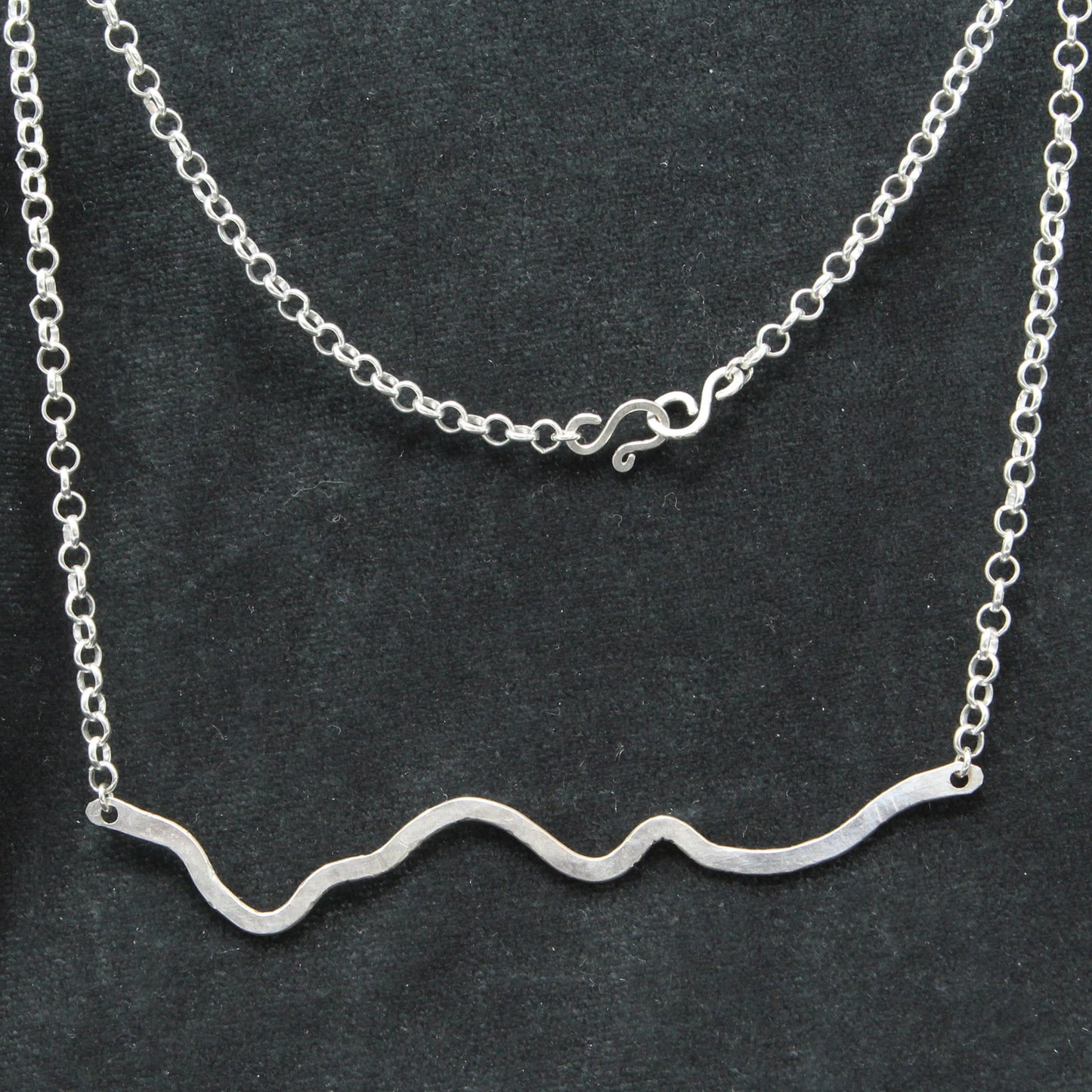 Sterling Silver Mountain Necklace of Mount Baker, Cascade Mountains, Washington, U.S.A