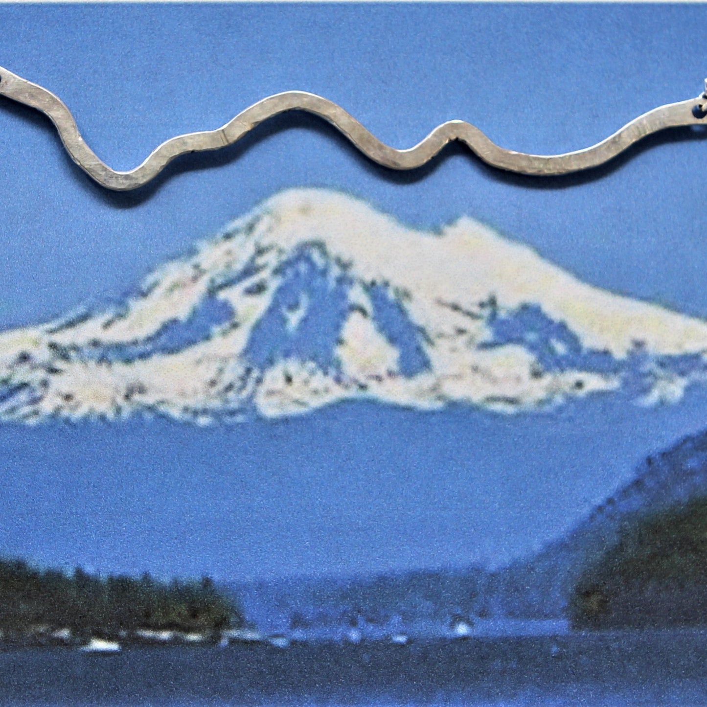 Sterling Silver Mountain Necklace of Mount Baker, Cascade Mountains, Washington, U.S.A