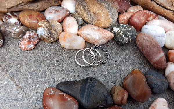 Chunky Sterling Silver Stacking Rings