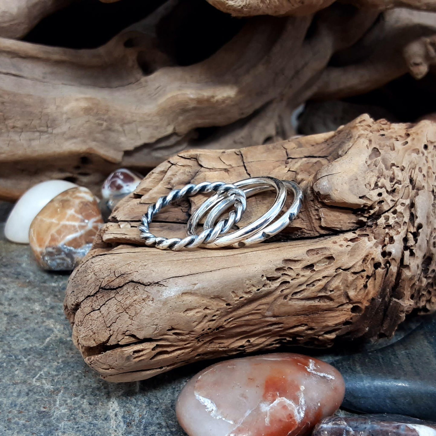 Chunky Sterling Silver Stacking Rings