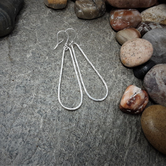 Sterling Silver Teardrop Hoops