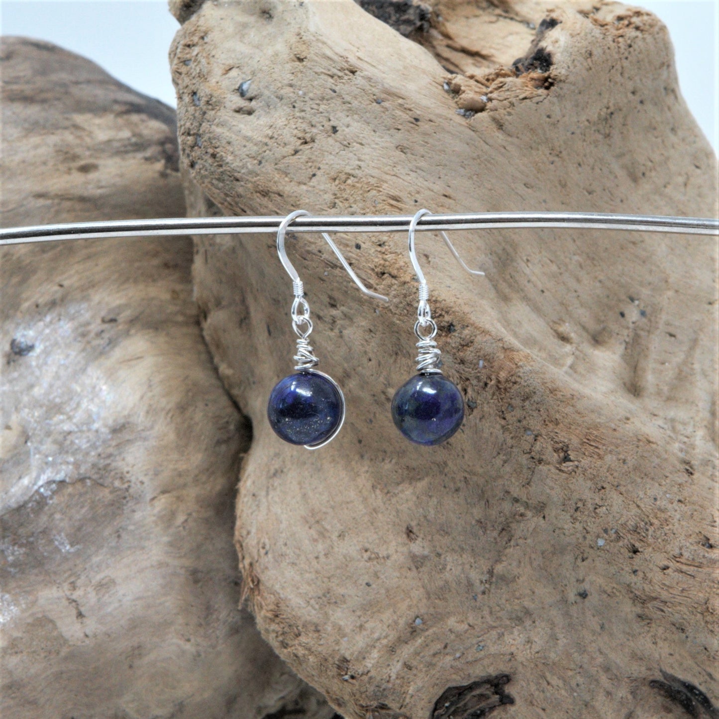 Sterling Silver and Lapis Lazuli Earrings