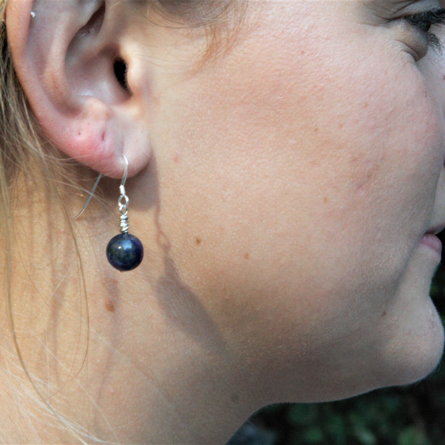 Sterling Silver and Lapis Lazuli Earrings